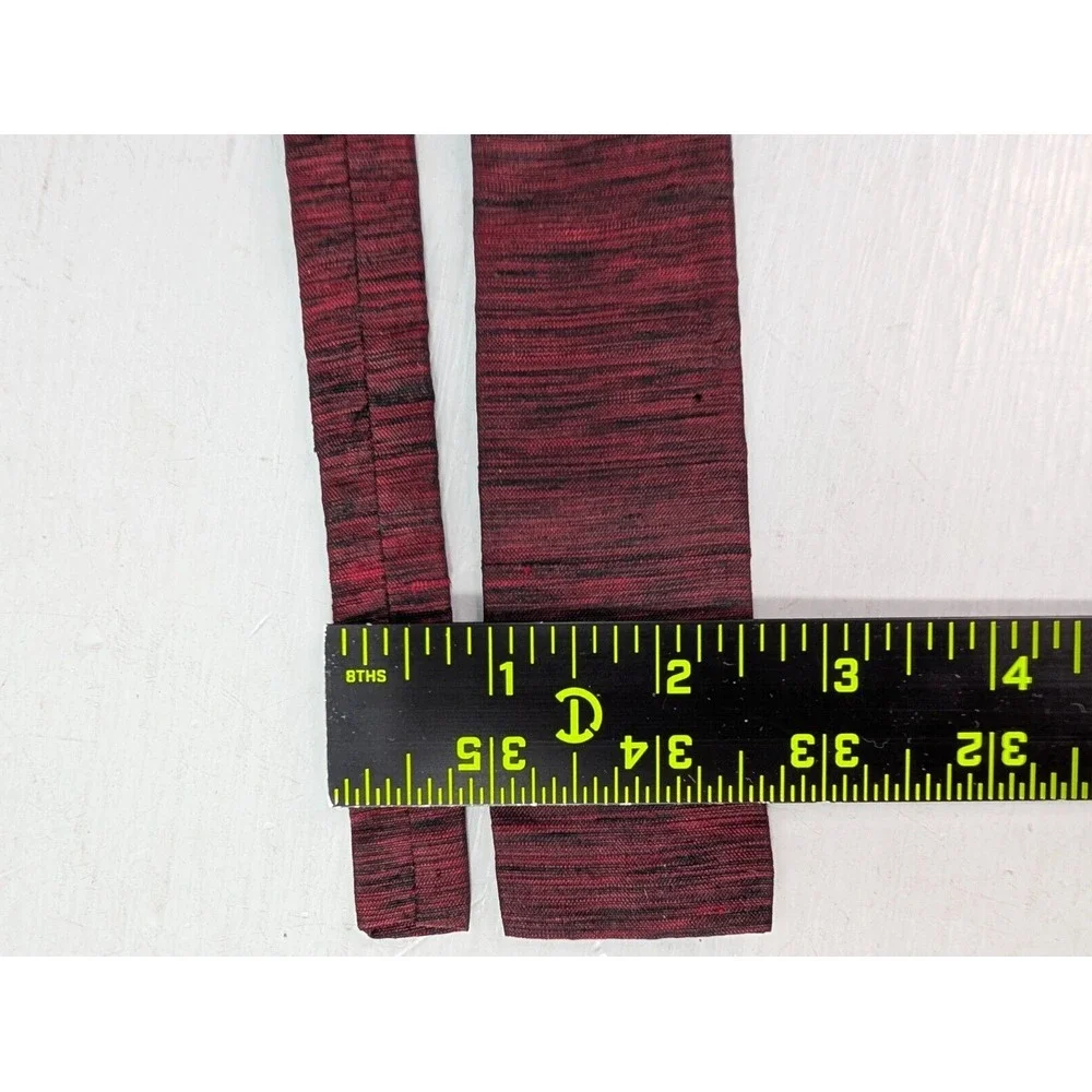 Johny's Gems Square End Necktie Mens‎ Maroon 100% Thai Silk 2.5